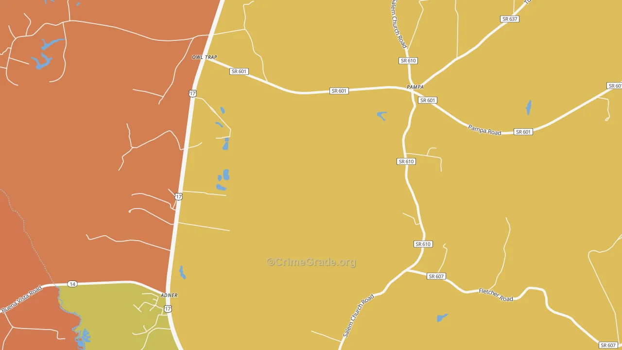Pampa, VA Map of Arson Rates