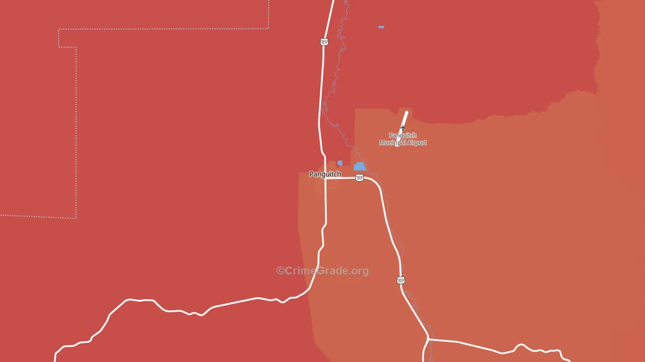 Panguitch, UT Map of Arson Rates