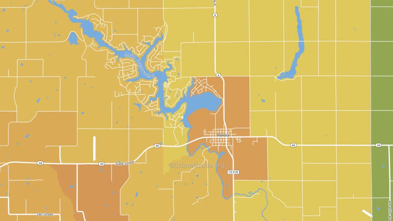 Panora, IA Map of Arson Rates