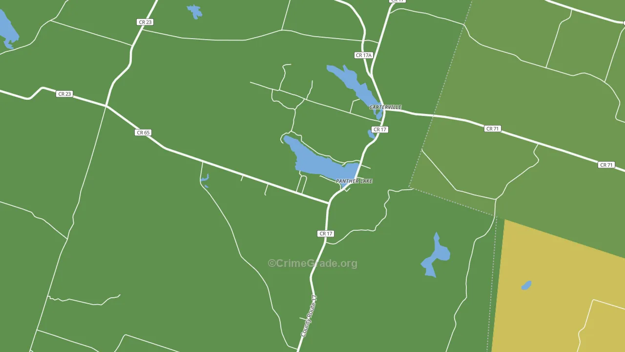 Panther Lake, NY Map of Arson Rates