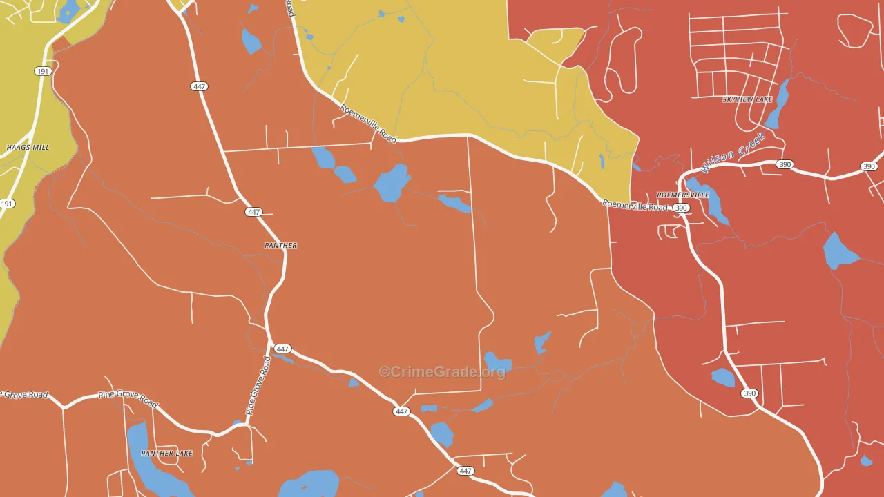Panther, PA Map of Arson Rates