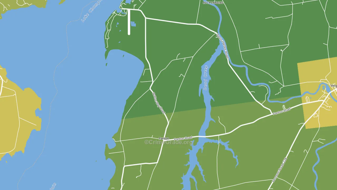 Panton, VT Map of Arson Rates