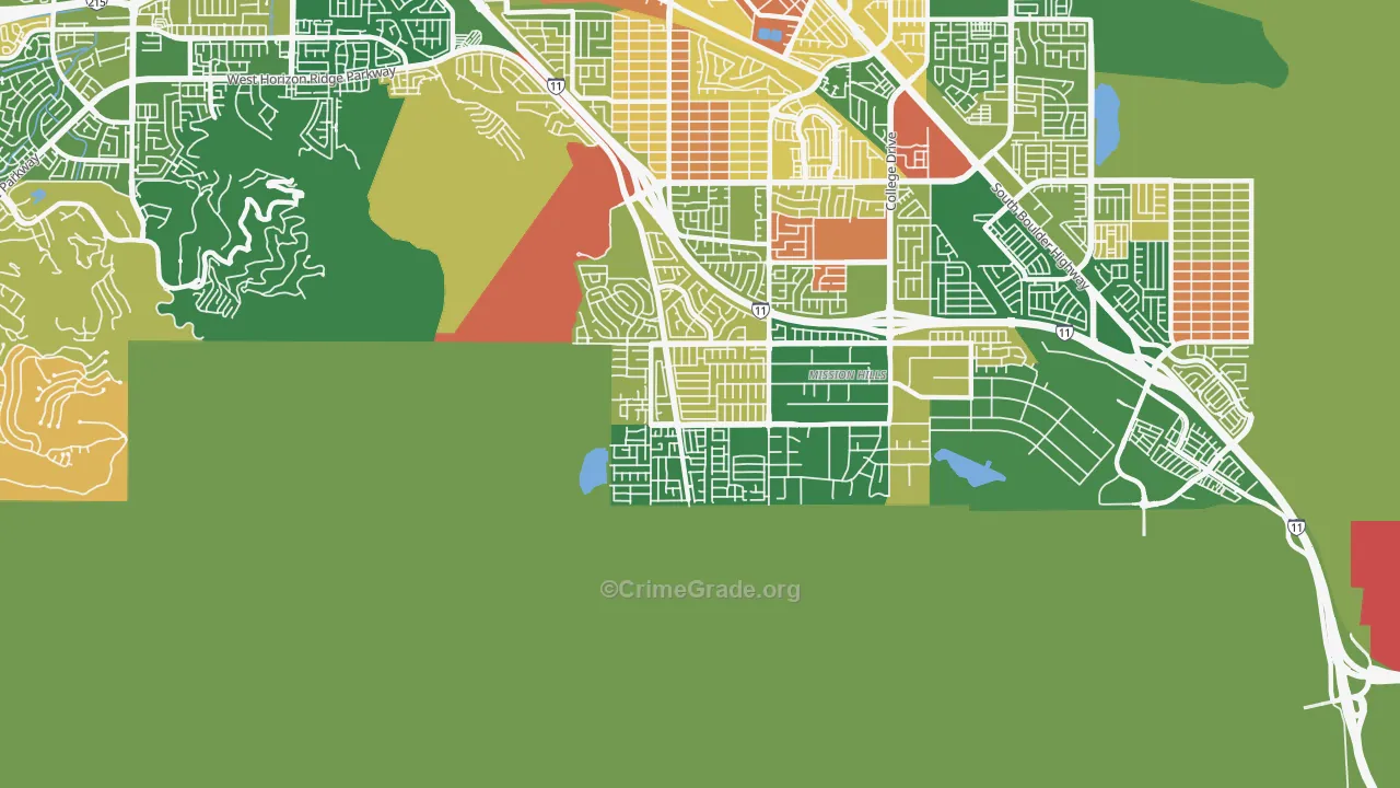 Paradise Hills, Henderson, NV Map of Arson Rates