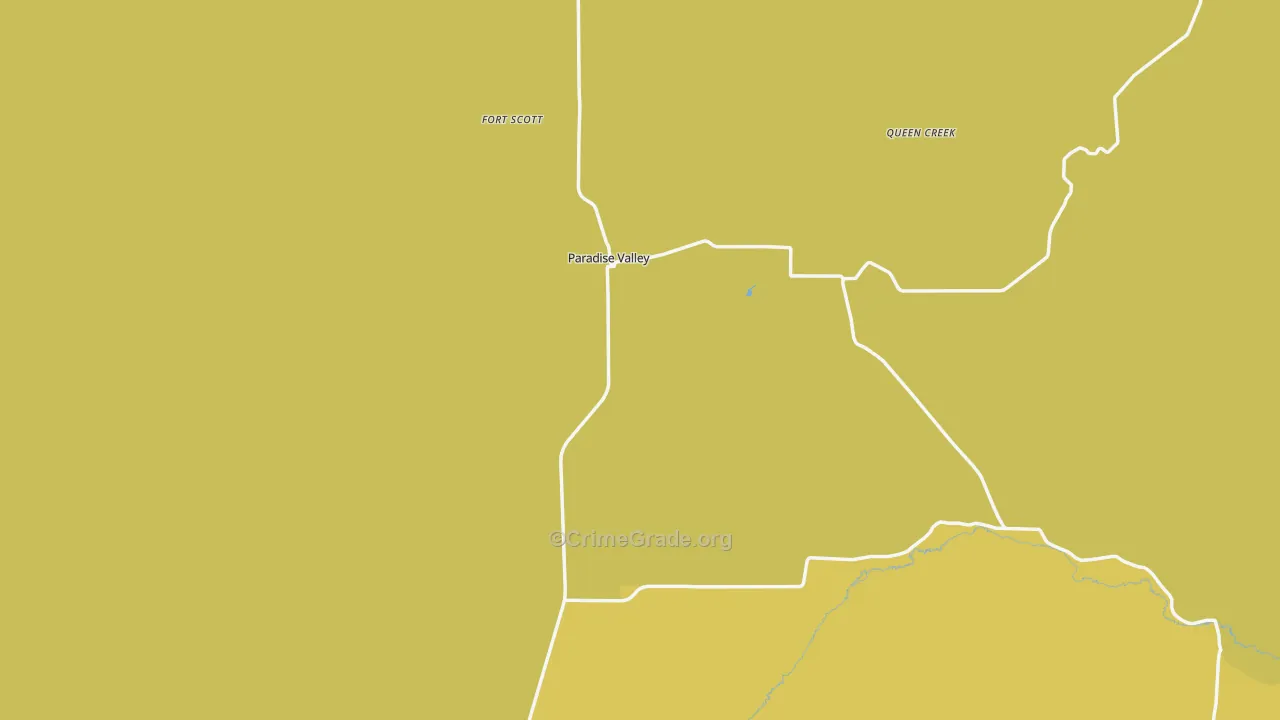 Paradise Valley, NV Map of Arson Rates