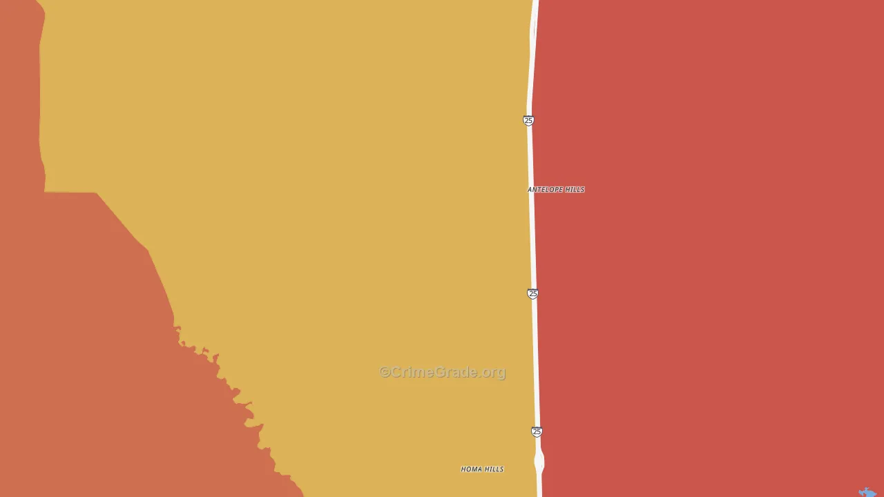 Paradise Valley, WY Map of Arson Rates