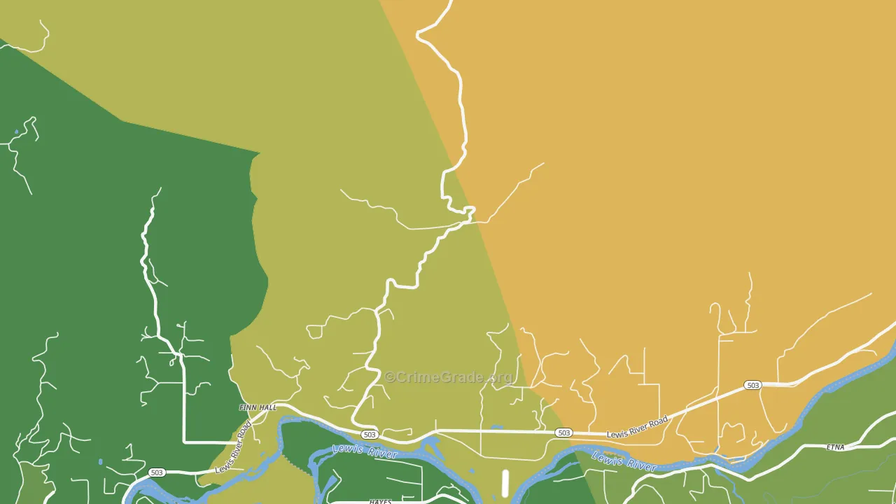 Paradise, WA Map of Arson Rates