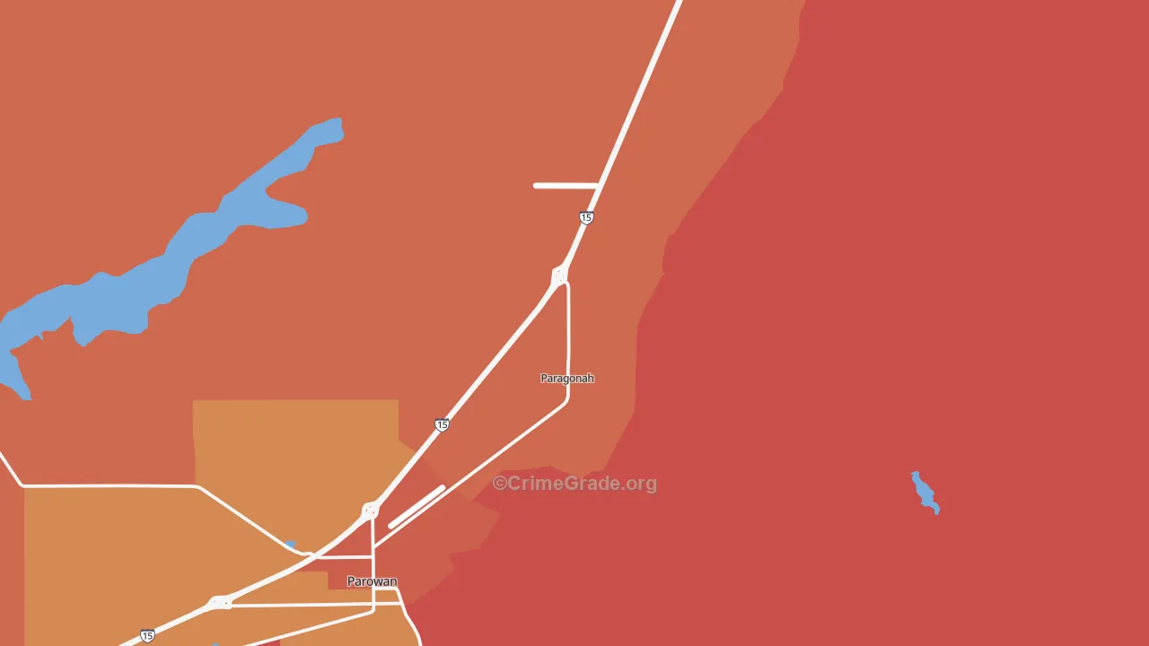 Paragonah, UT Map of Arson Rates