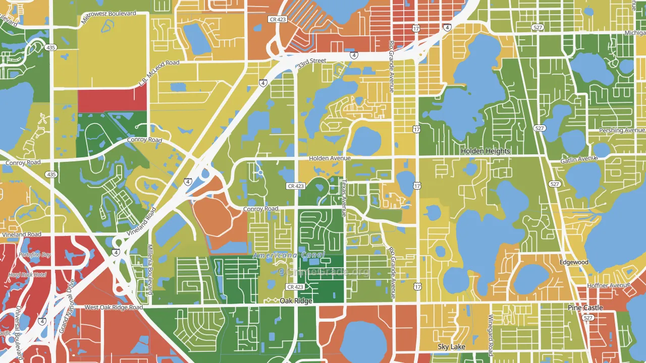 Park Central, Orlando, FL Map of Arson Rates