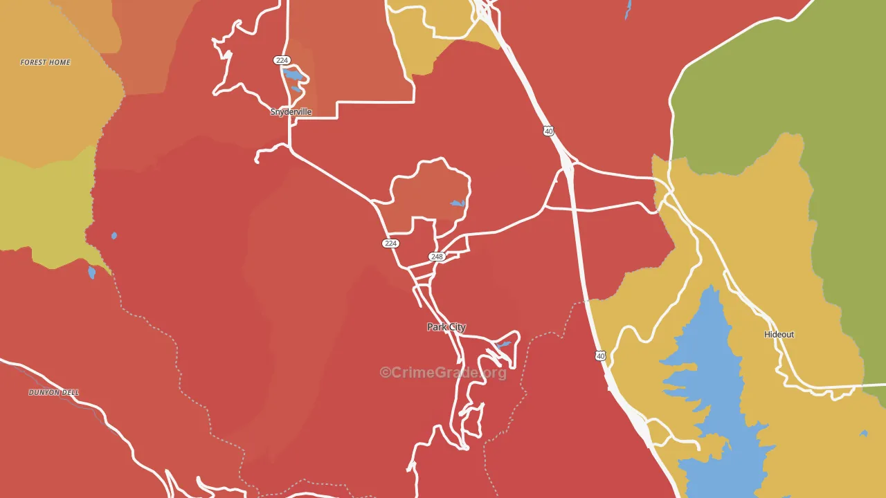 Park City, UT Map of Arson Rates