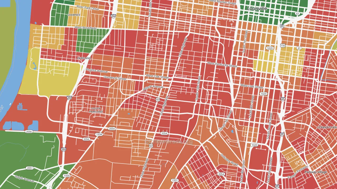 Park Hill, Louisville, KY Map of Arson Rates