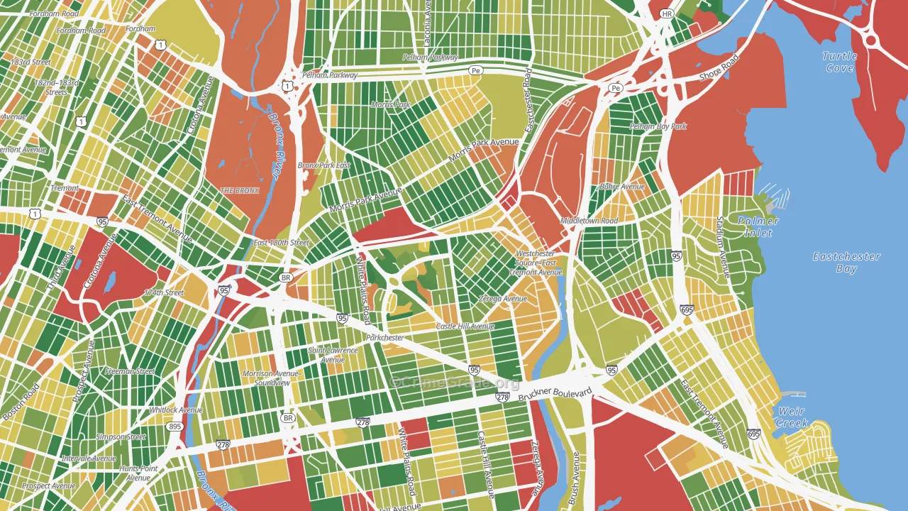 Parkchester, Bronx, NY Map of Arson Rates