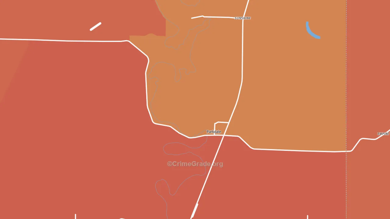 Parkdale, AR Map of Arson Rates