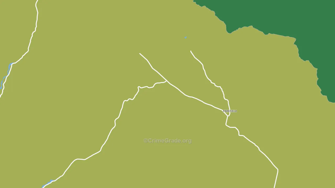 Parkfield, CA Map of Arson Rates