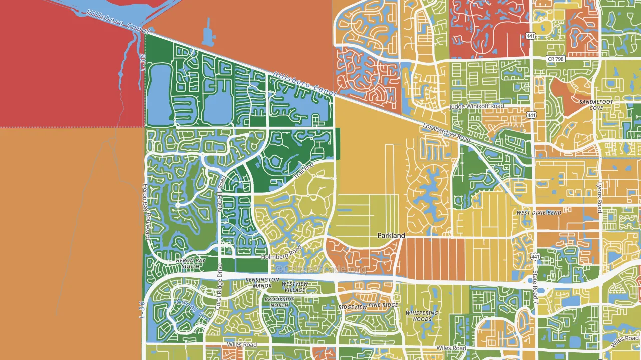 Parkland, FL Map of Arson Rates