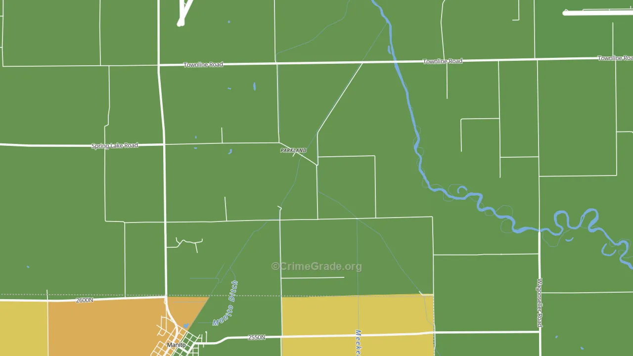 Parkland, IL Map of Arson Rates