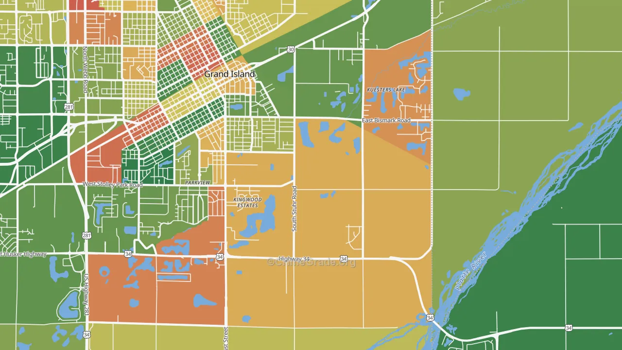 Parkview, NE Map of Arson Rates