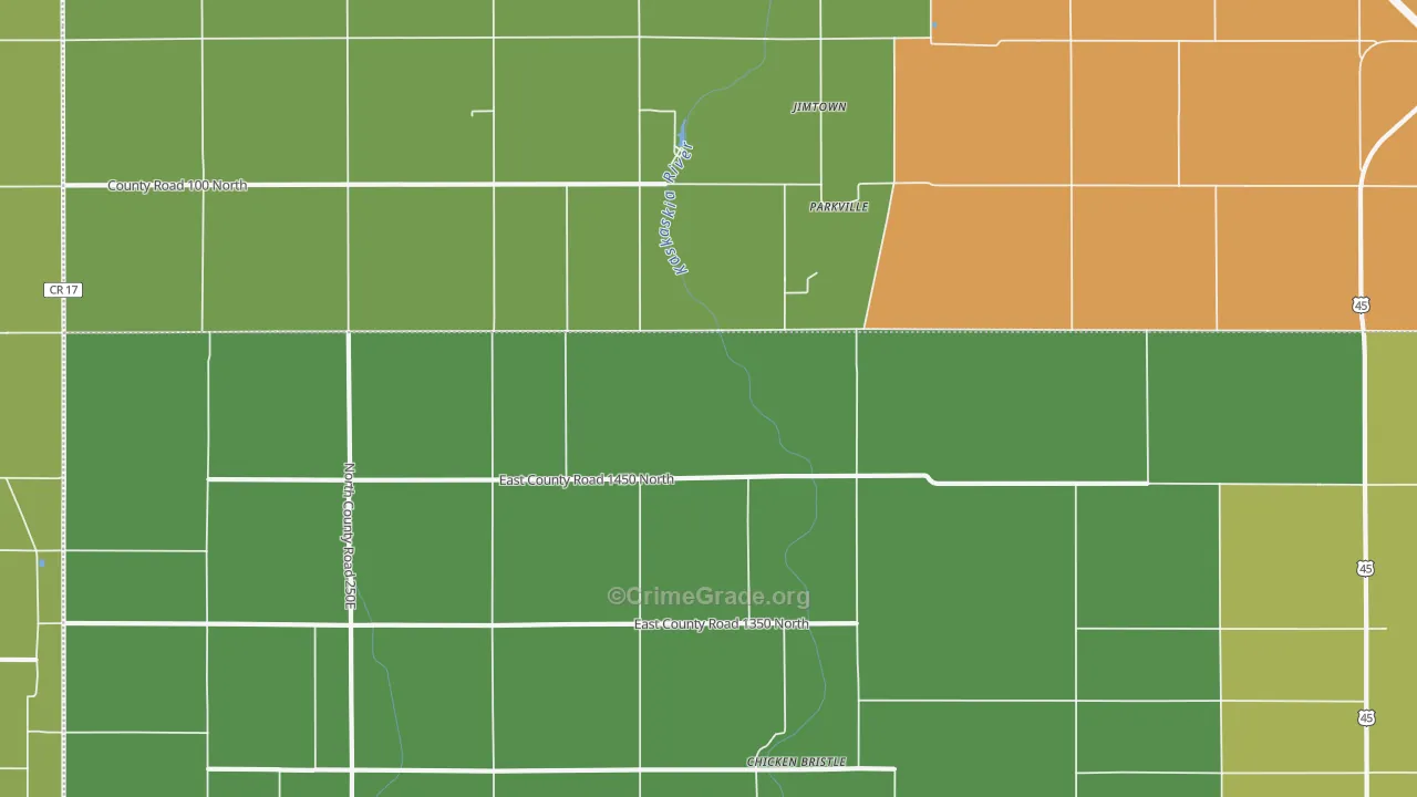 Parkville, IL Map of Arson Rates