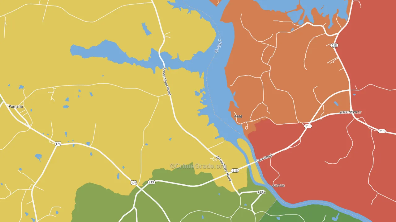 Parr, SC Map of Arson Rates