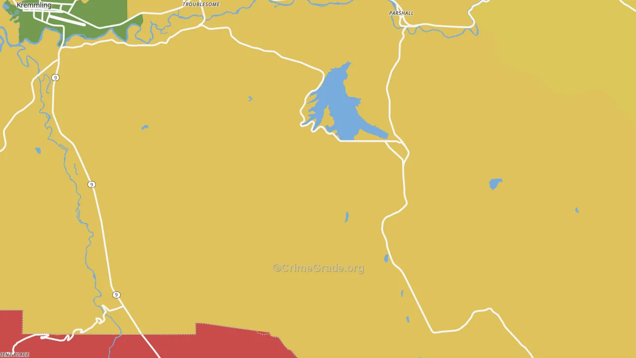 Parshall, CO Map of Arson Rates