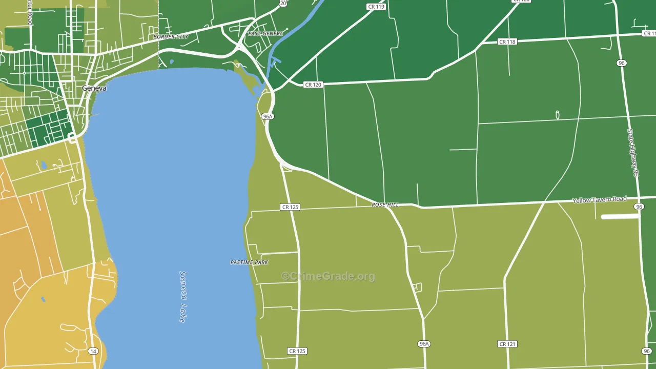 Pastime Park, NY Map of Arson Rates
