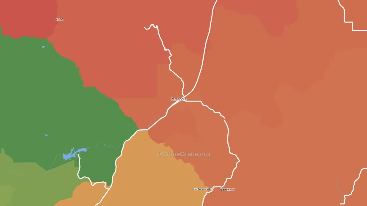 Patagonia, AZ Map of Arson Rates
