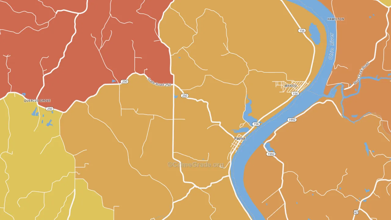 Patriot, IN Map of Arson Rates