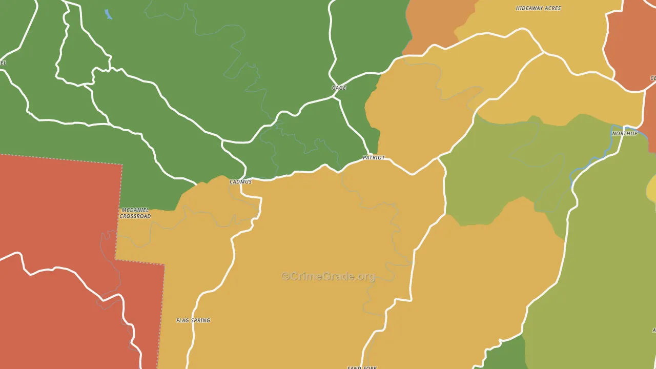 Patriot, OH Map of Arson Rates