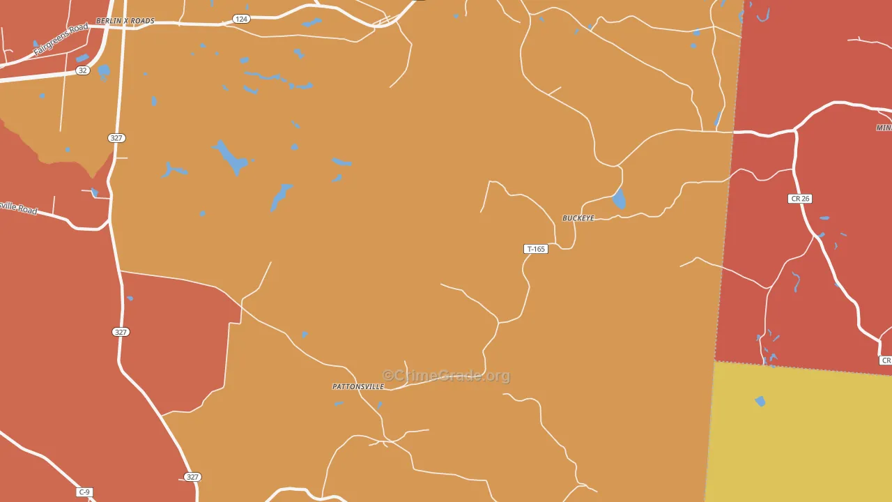 Pattonville, OH Map of Arson Rates