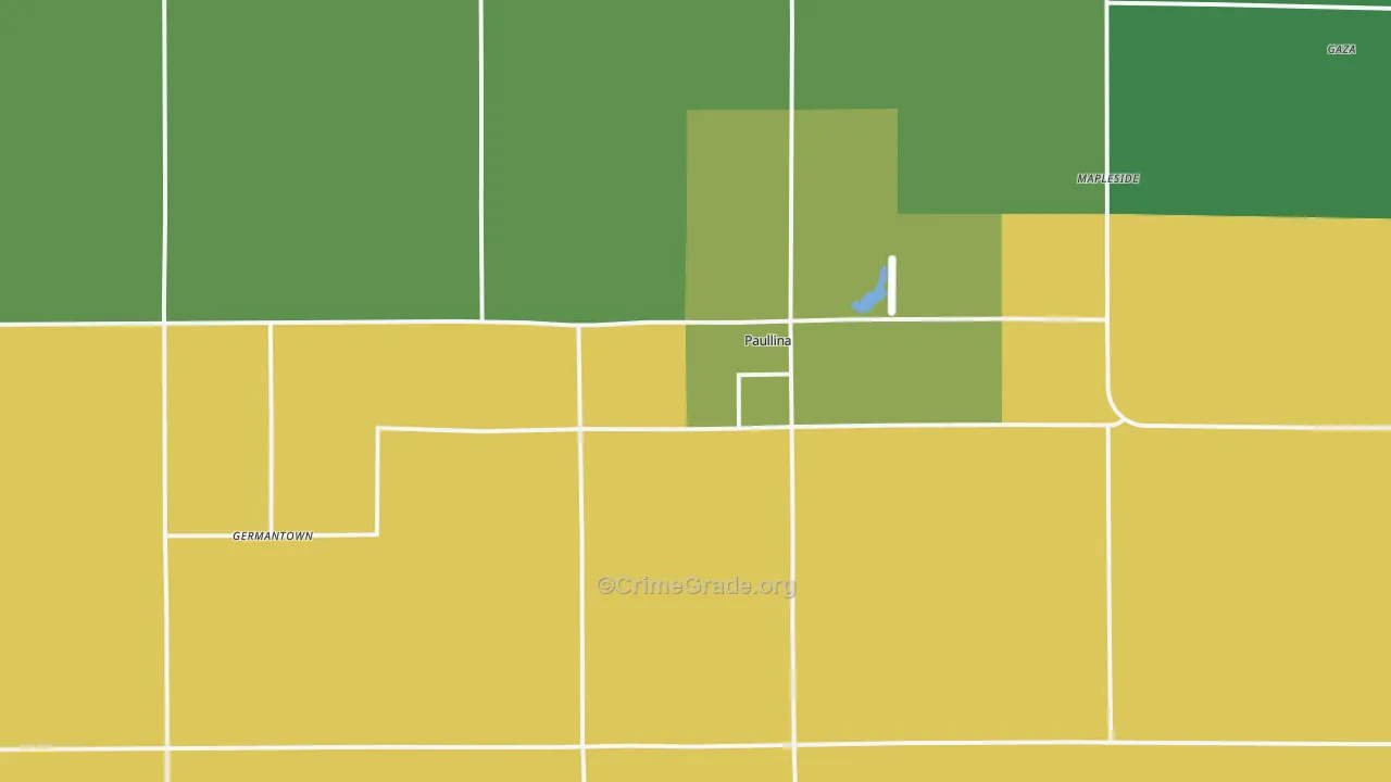Paullina, IA Map of Arson Rates