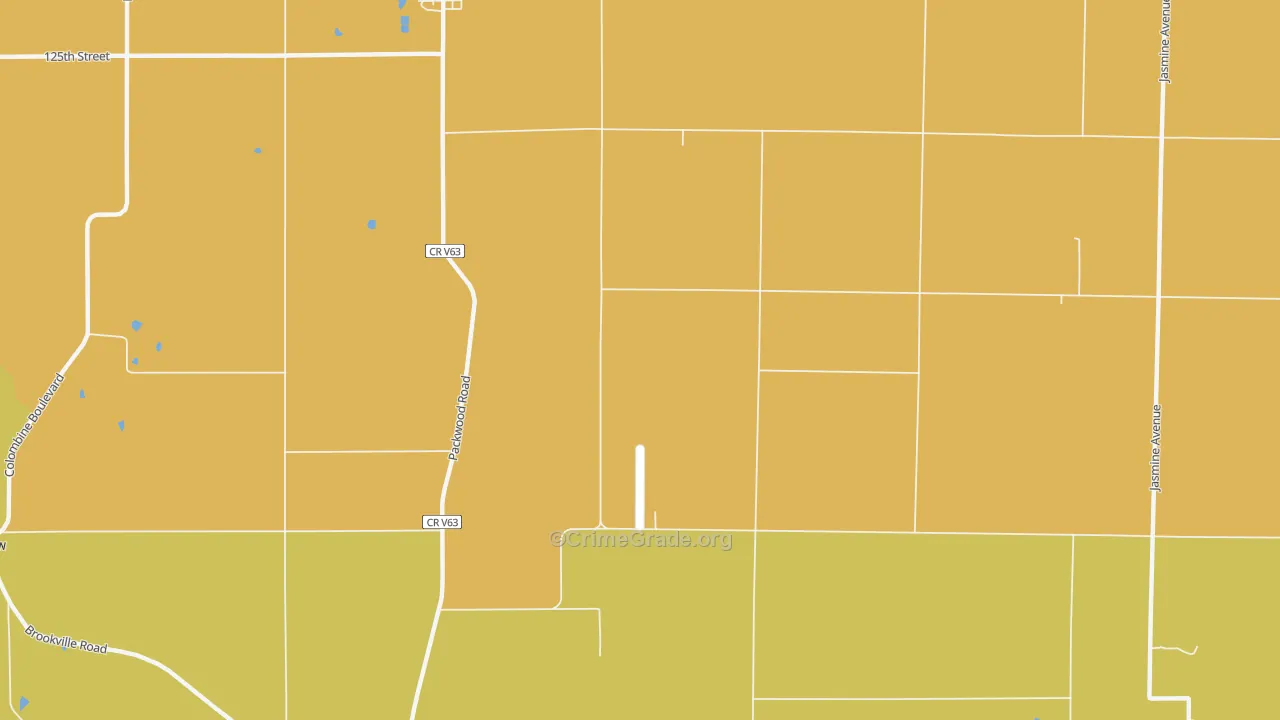 Pekin, IA Map of Arson Rates