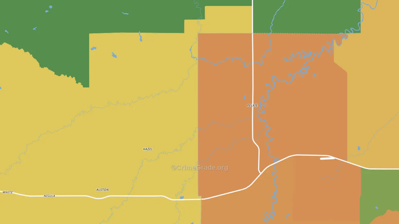 Pelkie, MI Map of Arson Rates