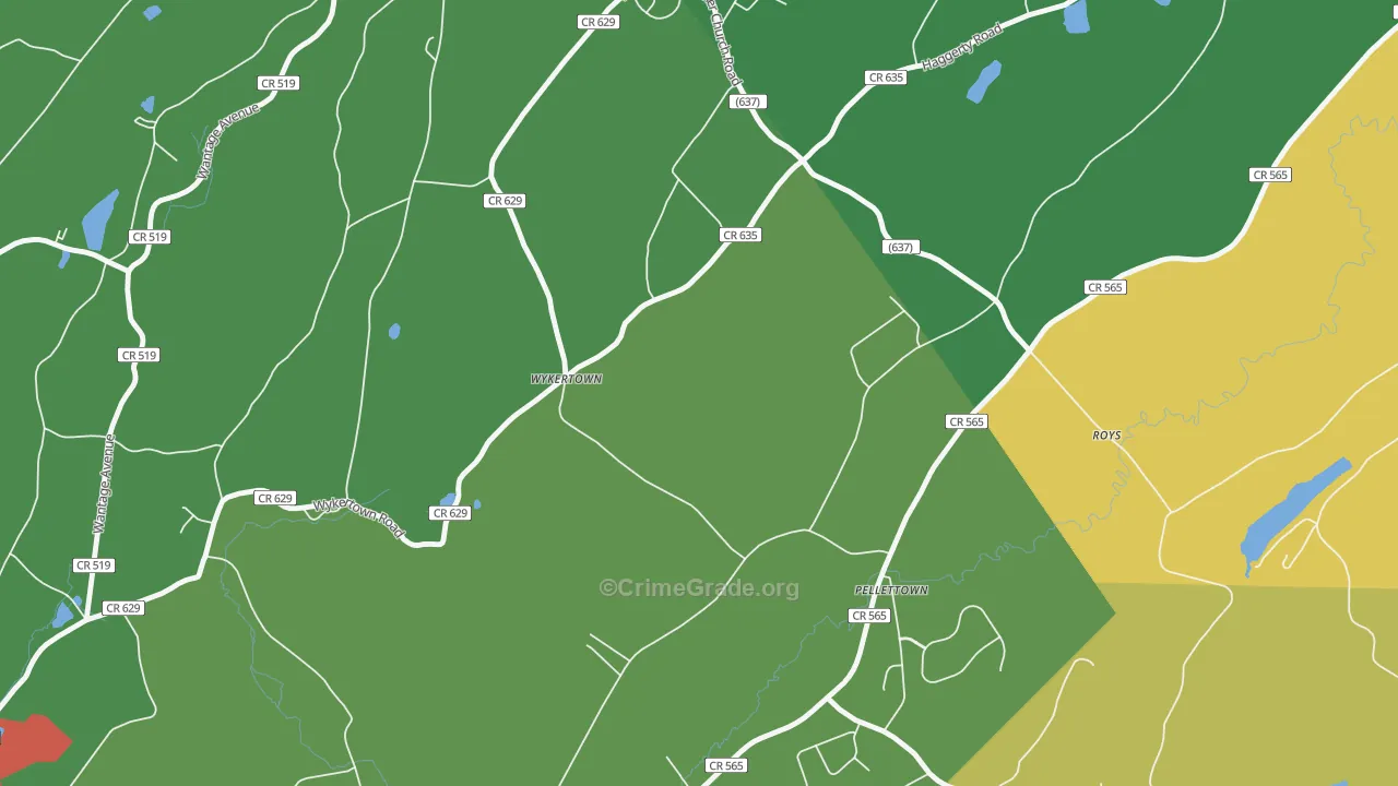 Pellettown, NJ Map of Arson Rates