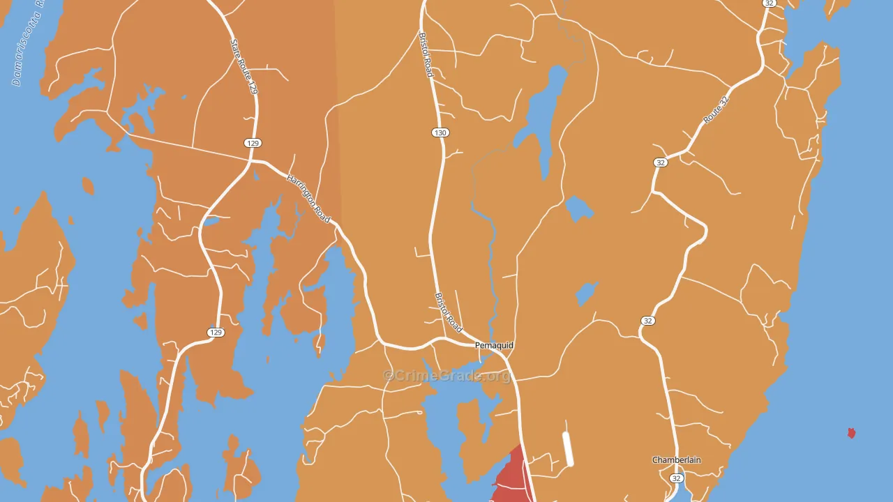 Pemaquid, ME Map of Arson Rates