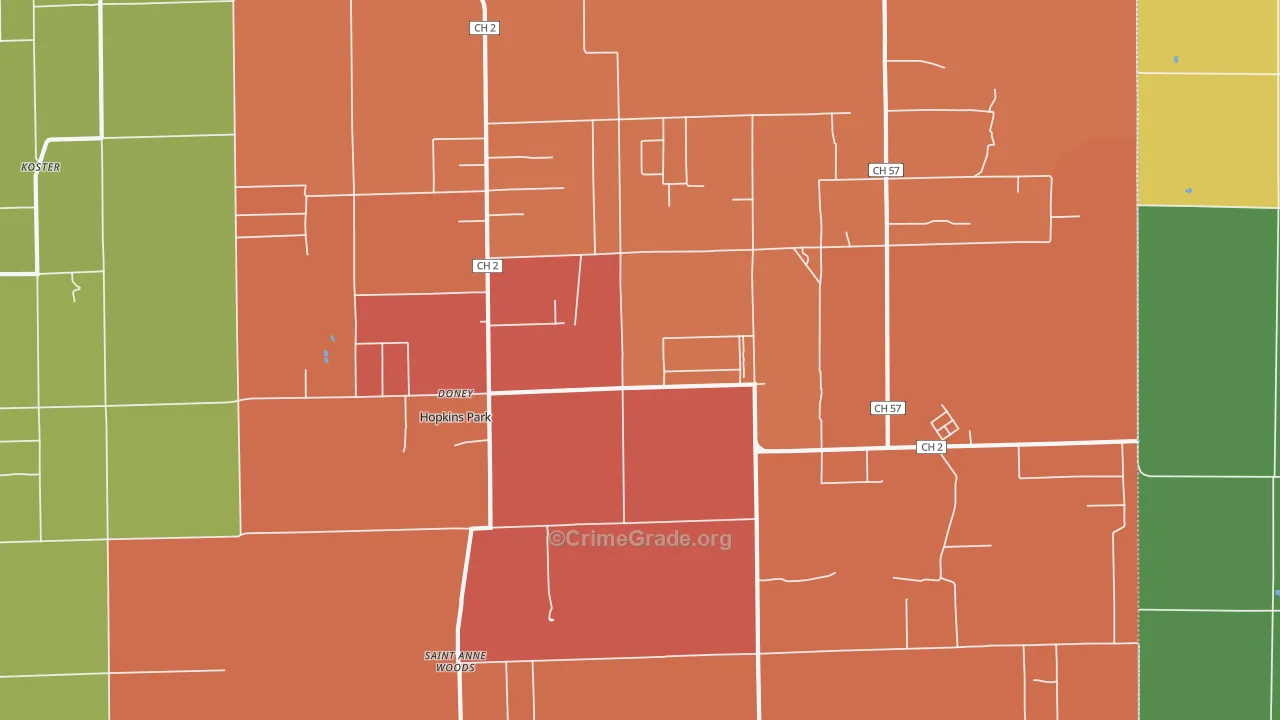 Pembroke Township, IL Map of Arson Rates