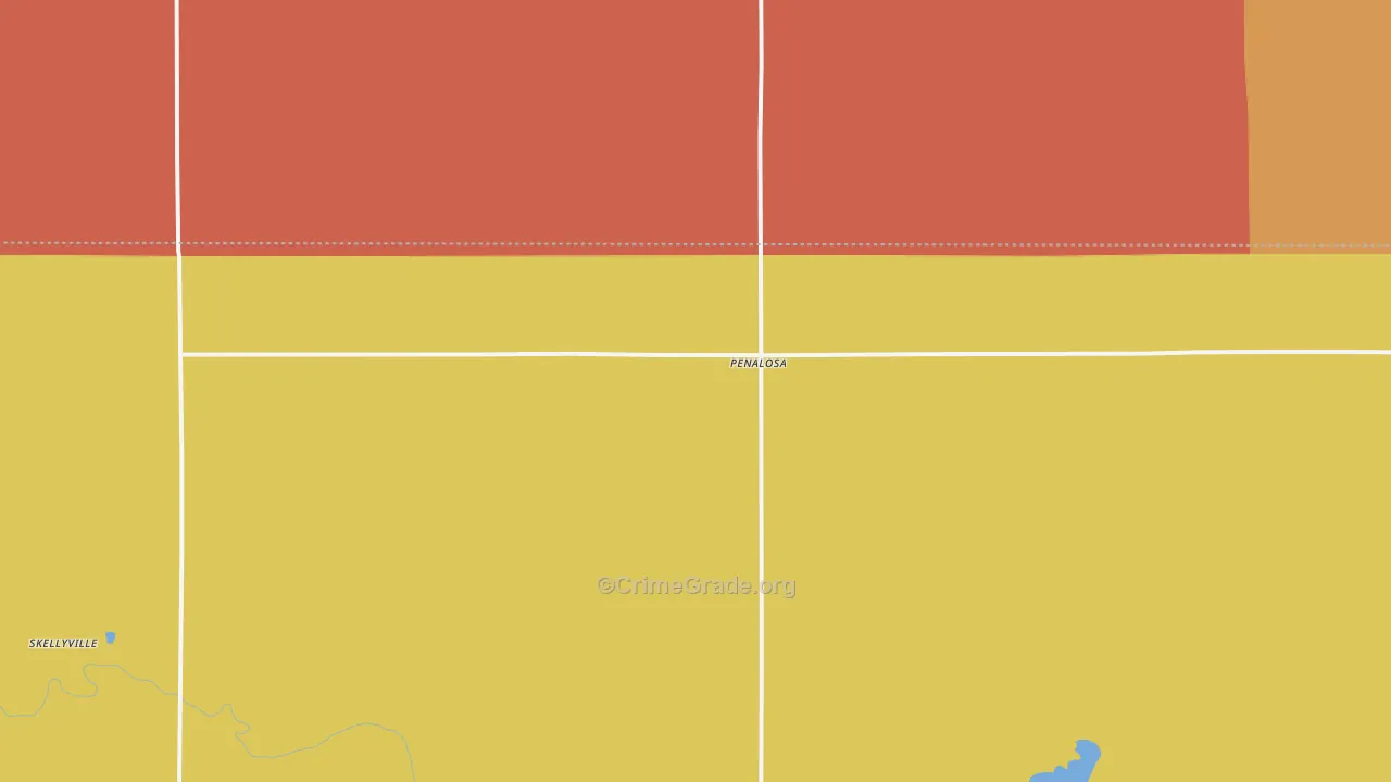Penalosa, KS Map of Arson Rates