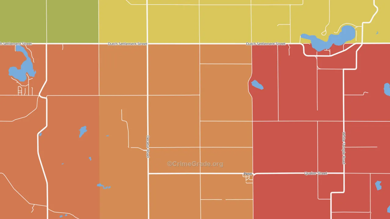 Penn, MI Map of Arson Rates