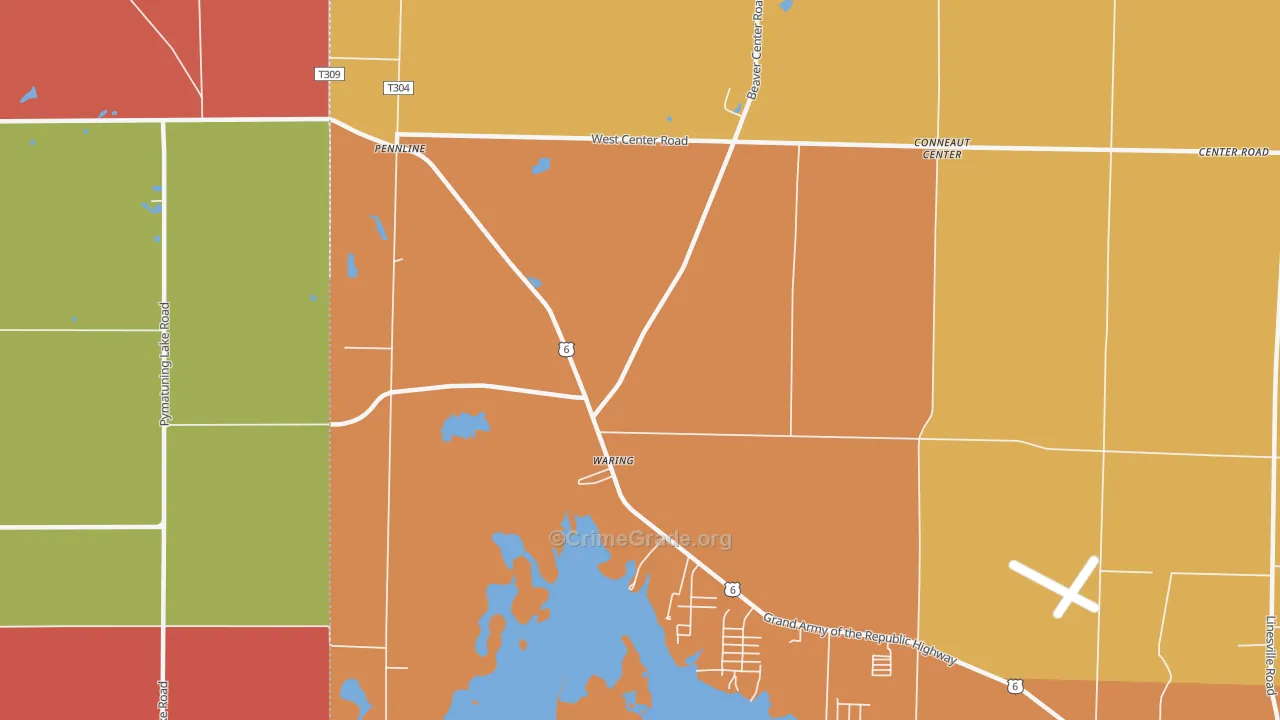 Pennline, PA Map of Arson Rates