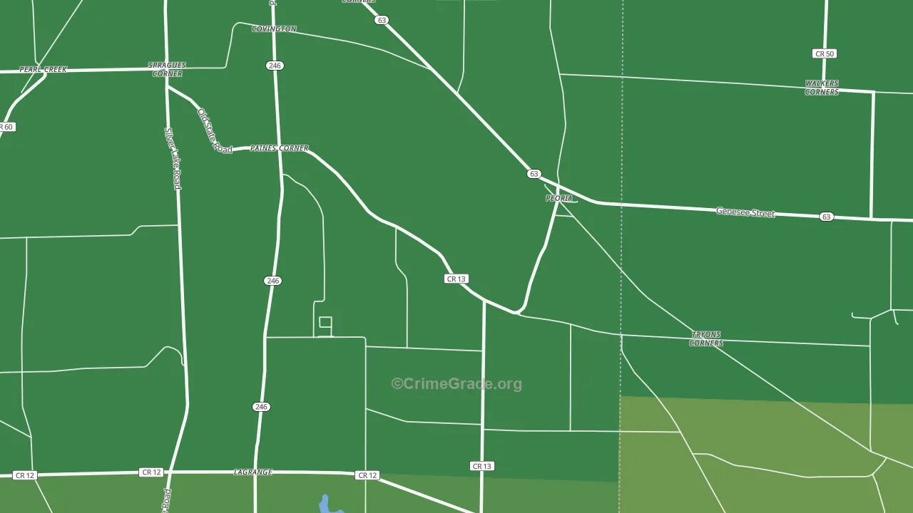 Peoria, NY Map of Arson Rates