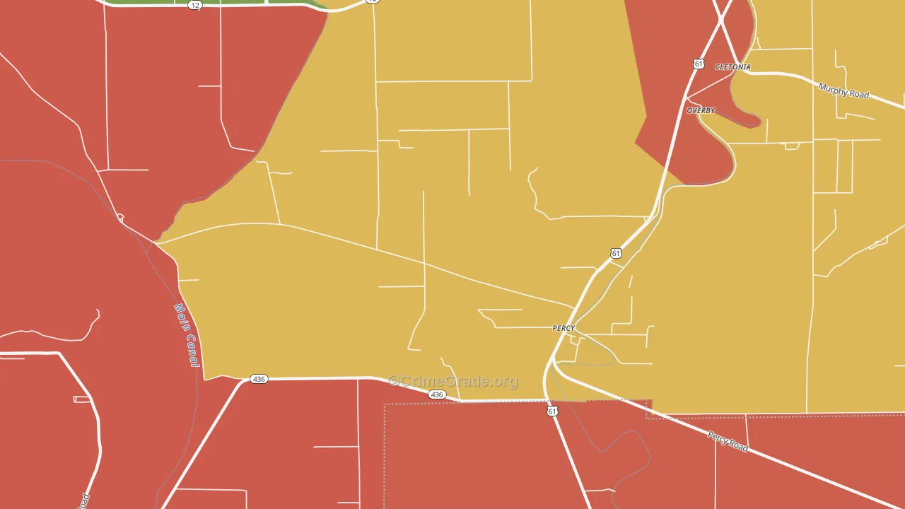 Percy, MS Map of Arson Rates