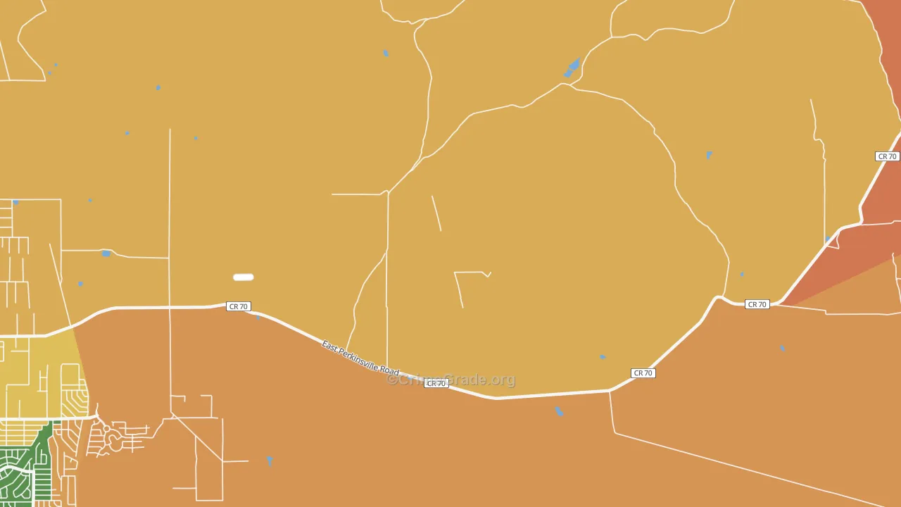Perkinsville, AZ Map of Arson Rates