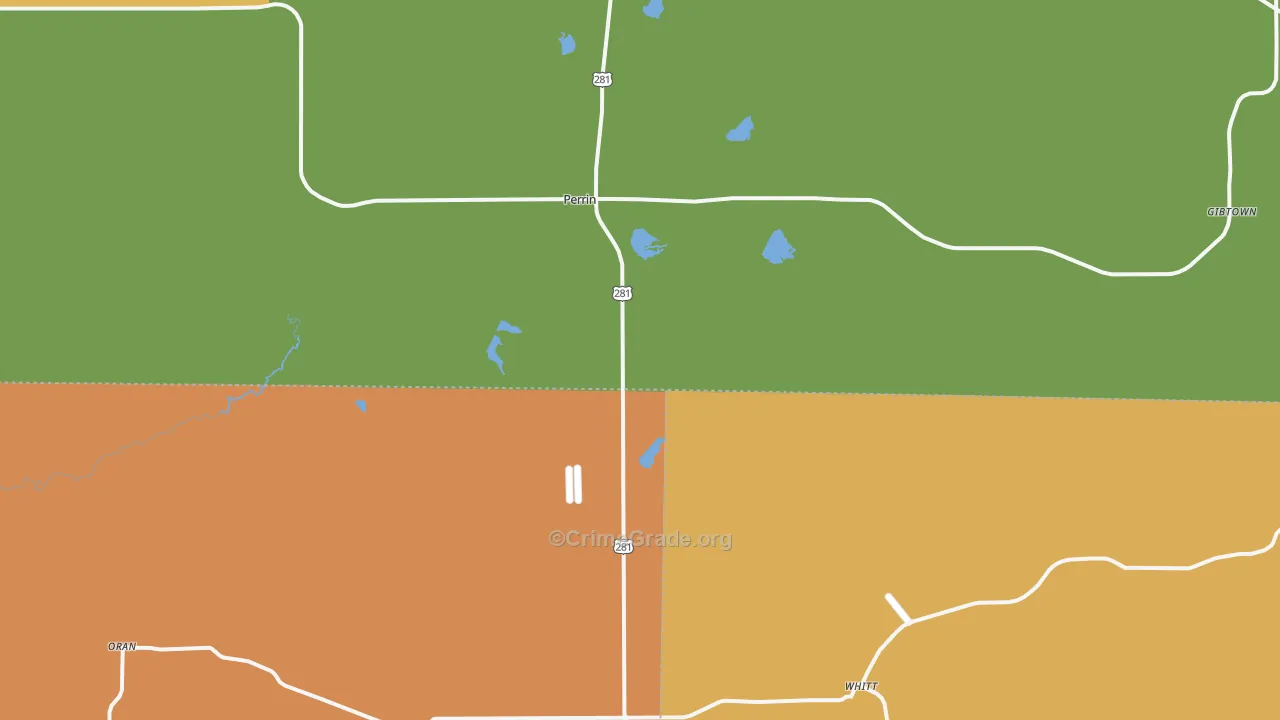 Perrin, TX Map of Arson Rates