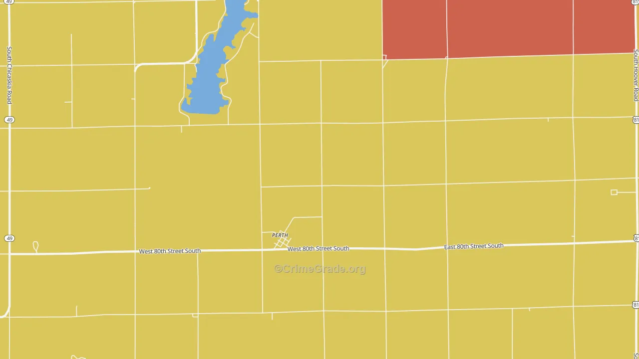 Perth, KS Map of Arson Rates