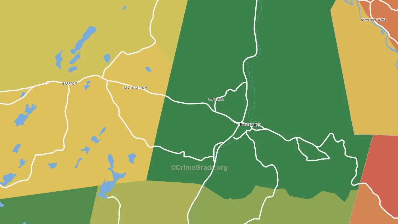 Petersburg, NY Map of Arson Rates