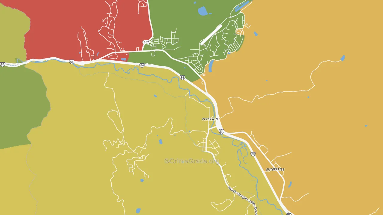 Peterson, UT Map of Arson Rates