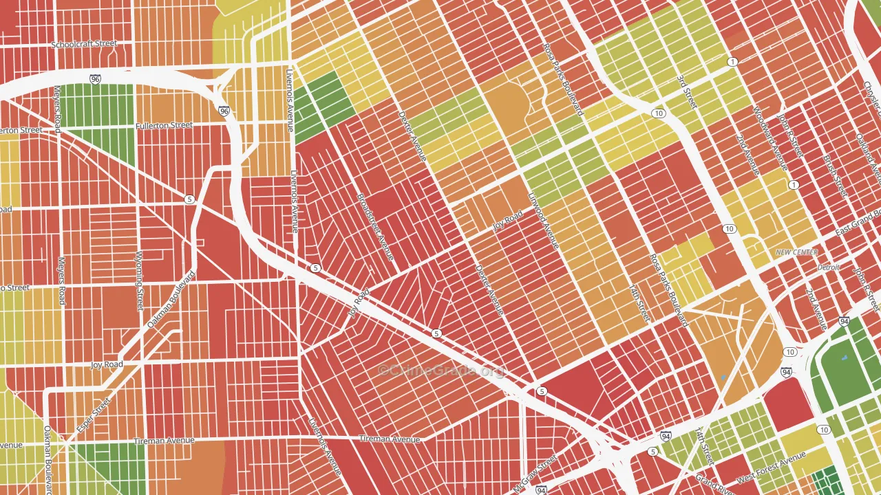 Petosky-Otsego, Detroit, MI Map of Arson Rates