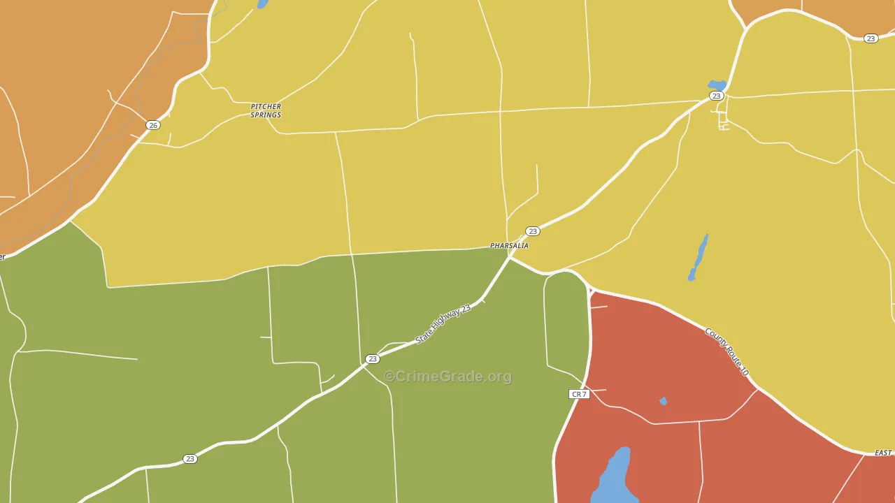 Pharsalia, NY Map of Arson Rates