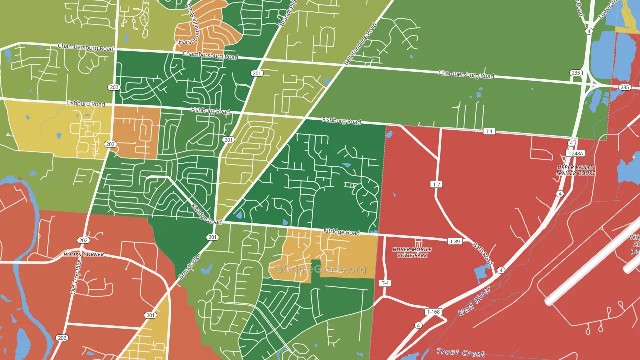 Pheasant Hill, Dayton, OH Map of Arson Rates