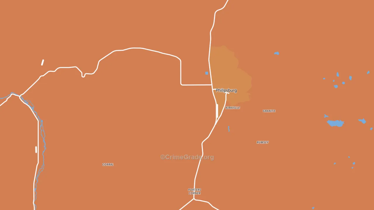 Philipsburg, MT Map of Arson Rates