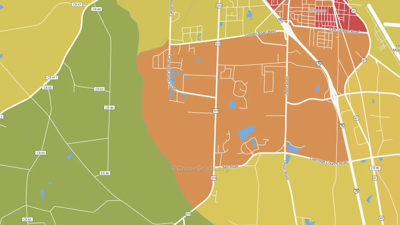 Phillipsburg, GA Map of Arson Rates