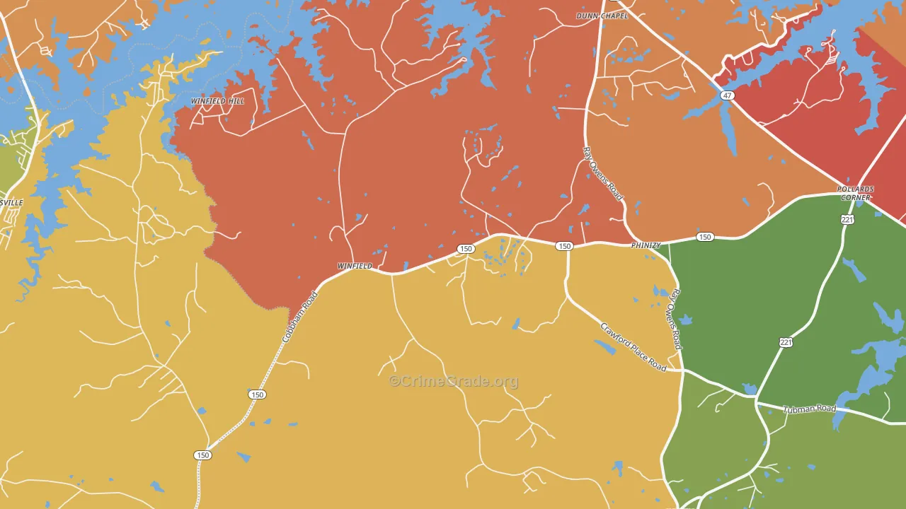 Phinizy, GA Map of Arson Rates